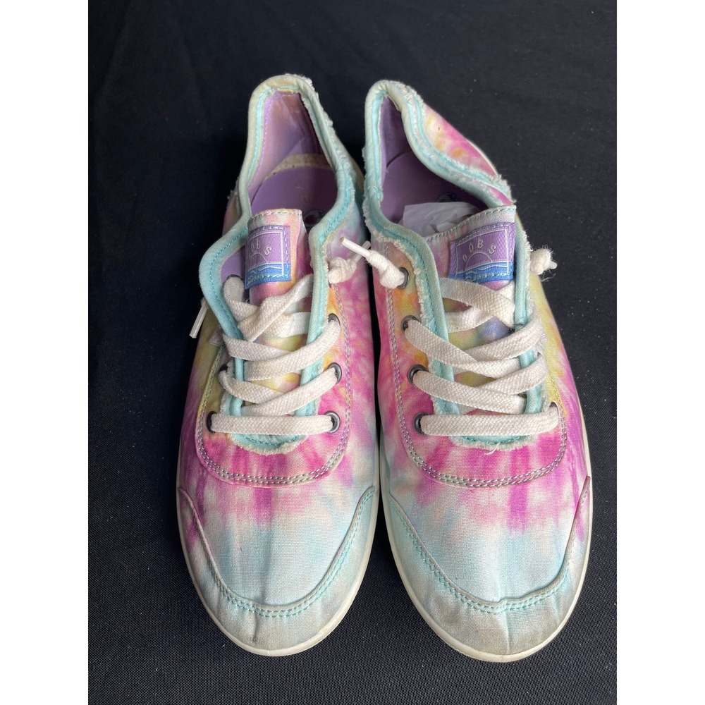 BOBS from Skechers Beach Bingo Tie Dye Slip On Sneakers Pink Yellow Blue Womens